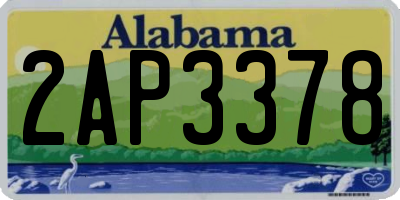 AL license plate 2AP3378
