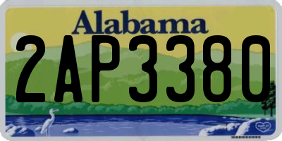 AL license plate 2AP3380