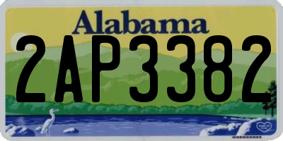 AL license plate 2AP3382
