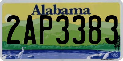 AL license plate 2AP3383