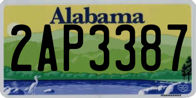 AL license plate 2AP3387