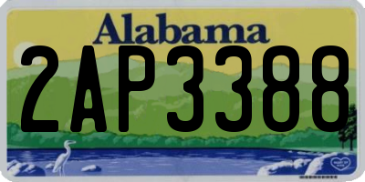 AL license plate 2AP3388