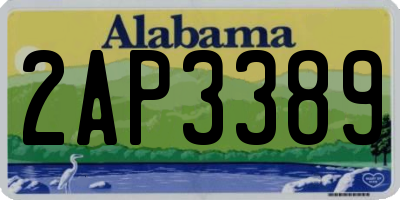 AL license plate 2AP3389