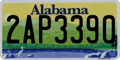 AL license plate 2AP3390