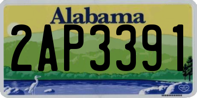 AL license plate 2AP3391