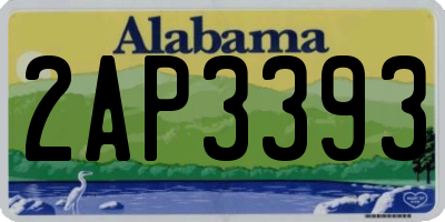 AL license plate 2AP3393