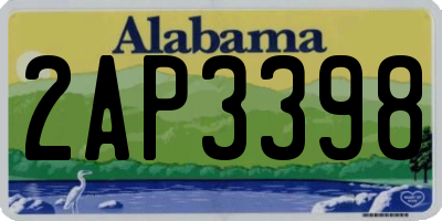 AL license plate 2AP3398
