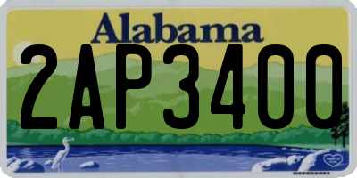 AL license plate 2AP3400