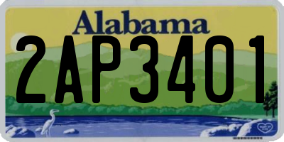 AL license plate 2AP3401