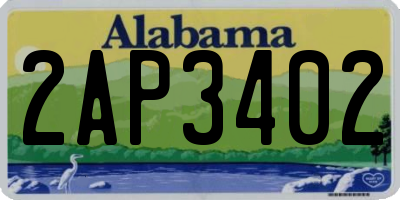 AL license plate 2AP3402