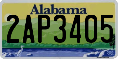AL license plate 2AP3405
