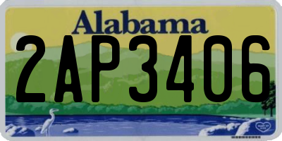AL license plate 2AP3406