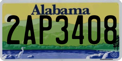 AL license plate 2AP3408