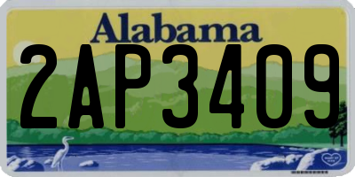 AL license plate 2AP3409