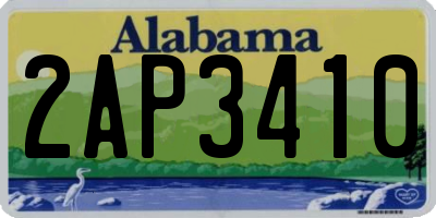 AL license plate 2AP3410