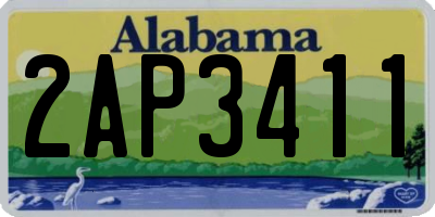 AL license plate 2AP3411