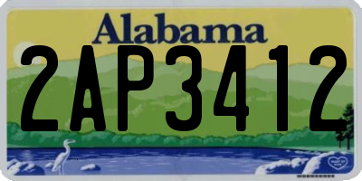 AL license plate 2AP3412