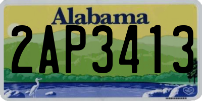 AL license plate 2AP3413