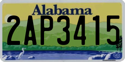 AL license plate 2AP3415