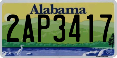 AL license plate 2AP3417
