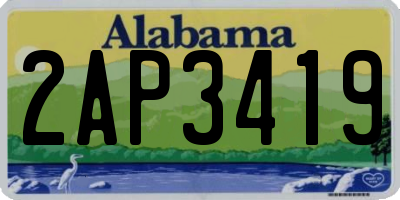 AL license plate 2AP3419