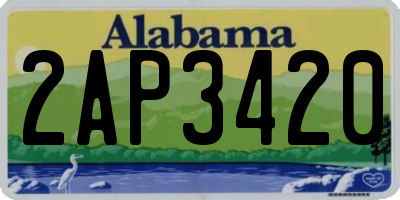 AL license plate 2AP3420