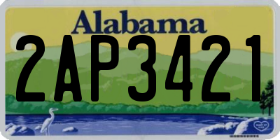 AL license plate 2AP3421