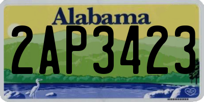 AL license plate 2AP3423