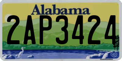 AL license plate 2AP3424