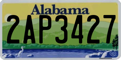 AL license plate 2AP3427