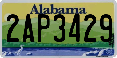 AL license plate 2AP3429