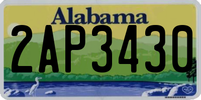 AL license plate 2AP3430