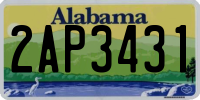 AL license plate 2AP3431
