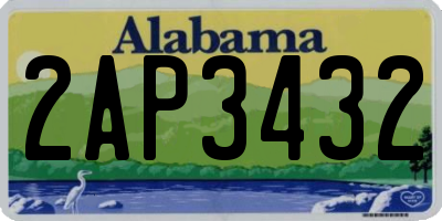 AL license plate 2AP3432