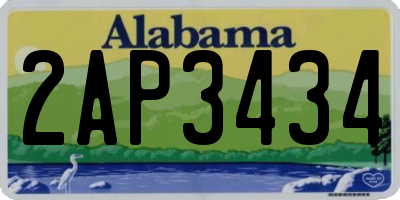 AL license plate 2AP3434