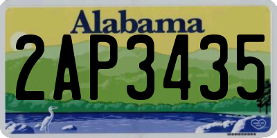 AL license plate 2AP3435