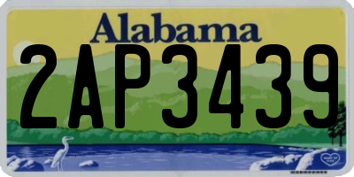 AL license plate 2AP3439