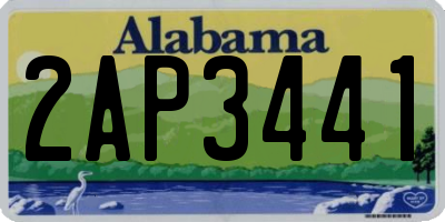 AL license plate 2AP3441