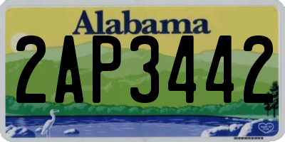AL license plate 2AP3442