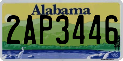 AL license plate 2AP3446