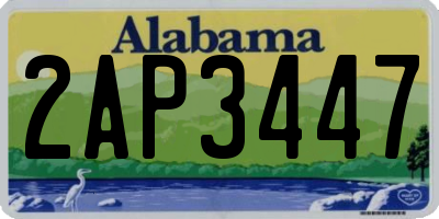 AL license plate 2AP3447