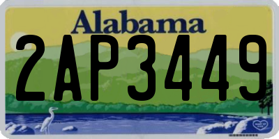 AL license plate 2AP3449