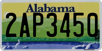 AL license plate 2AP3450