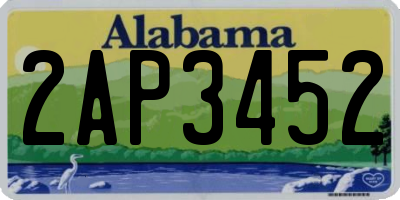 AL license plate 2AP3452