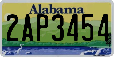 AL license plate 2AP3454