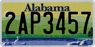 AL license plate 2AP3457