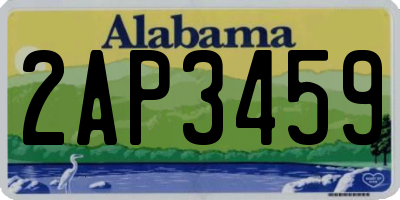 AL license plate 2AP3459