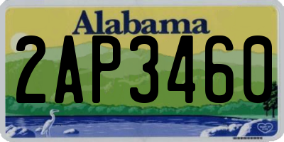 AL license plate 2AP3460