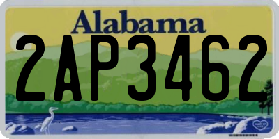 AL license plate 2AP3462