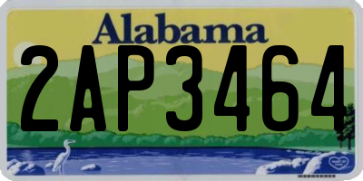 AL license plate 2AP3464